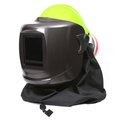 Pureflo PF60ESM+ Hard Hat Hi Viz Yellow, Black Neck Cape, HE Filter Gentex Corp